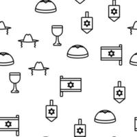 Israel judío religión vector de patrones sin fisuras