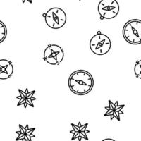 Compass Navigation Vector Seamless Pattern