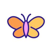 Butterfly icon vector. Isolated contour symbol illustration vector