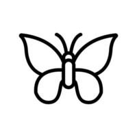 Butterfly icon vector. Isolated contour symbol illustration vector