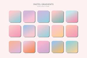 Pastel gradients vector set