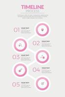 Timeline infographic design vector