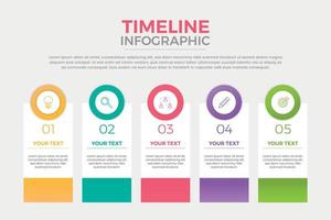 Timeline infographic design vector