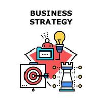 Business Strategy Idea Concept Color Illustration vector