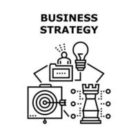 Business Strategy Idea Concept Black Illustration vector