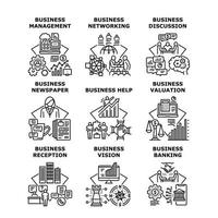 Business Vision Set Icons Vector Illustrations