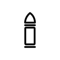 vector de icono de bala. ilustración de símbolo de contorno aislado