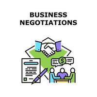 Business Negotiations Concept Color Illustration vector