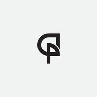 Initial letter GP monogram logo template. vector