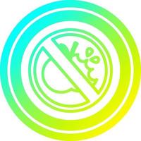 no healthy food circular in cold gradient spectrum vector