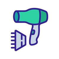 cylindrical hair dryer with styler icon vector outline