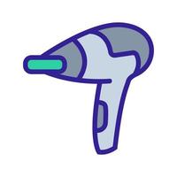 cylindrical hair dryer with protective nozzles icon vector outline illustration