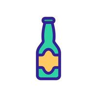 una botella de vector de icono de cerveza. ilustración de símbolo de contorno aislado