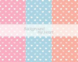 Heart-shaped pattern background in pastel tones welcomes Valentine's Day vector