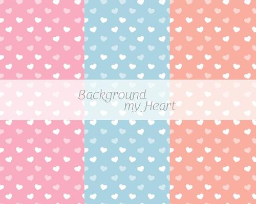 Heart-shaped pattern background in pastel tones welcomes Valentine's Day