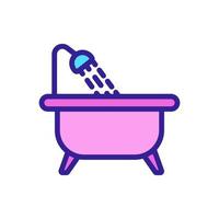 Bath icon vector. Isolated contour symbol illustration vector