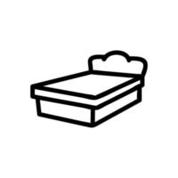 A comfortable bed icon vector. Isolated contour symbol illustration vector