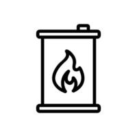 flammable material icon vector. Isolated contour symbol illustration vector