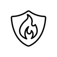 flammable material icon vector. Isolated contour symbol illustration vector