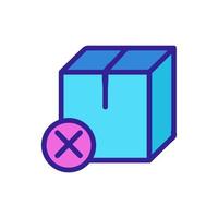 Box parcel icon vector. Isolated contour symbol illustration vector