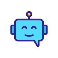 Chat bot icon vector. Isolated contour symbol illustration vector