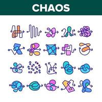Chaos Arrow Movement Collection Icons Set Vector