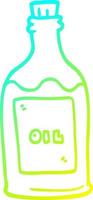 cold gradient line drawing cartoon olive oil vector