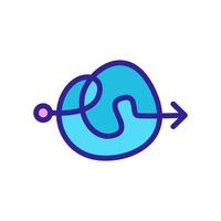 difficult knot to solve icon vector outline illustration