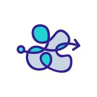 confusing movement direction icon vector outline illustration