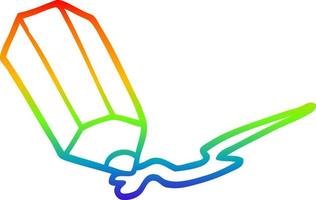 rainbow gradient line drawing cartoon pencil vector