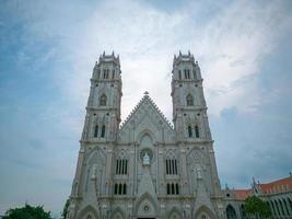 Song Vinh Church, also known as Parish Song Vinh in Phu My, which attracts tourists to visit spiritually on weekends in Vung Tau, Vietnam. Song Vinh Church have construction building look like France photo