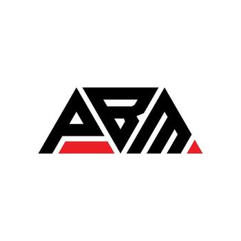 PBM triangle letter logo design with triangle shape. PBM triangle logo design monogram. PBM triangle vector logo template with red color. PBM triangular logo Simple, Elegant, and Luxurious Logo. PBM