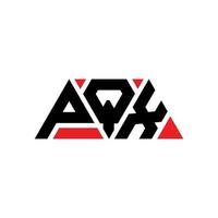PQX triangle letter logo design with triangle shape. PQX triangle logo design monogram. PQX triangle vector logo template with red color. PQX triangular logo Simple, Elegant, and Luxurious Logo. PQX