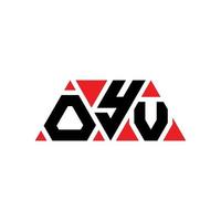 diseño de logotipo de letra triangular oyv con forma de triángulo. monograma de diseño de logotipo de triángulo oyv. plantilla de logotipo de vector de triángulo oyv con color rojo. logotipo triangular oyv logotipo simple, elegante y lujoso. oyv