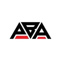 diseño de logotipo de letra triangular pba con forma de triángulo. monograma de diseño de logotipo de triángulo pba. plantilla de logotipo de vector de triángulo pba con color rojo. logo triangular pba logo simple, elegante y lujoso. pba