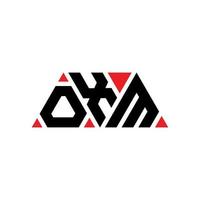 OXM triangle letter logo design with triangle shape. OXM triangle logo design monogram. OXM triangle vector logo template with red color. OXM triangular logo Simple, Elegant, and Luxurious Logo. OXM