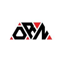 ORN triangle letter logo design with triangle shape. ORN triangle logo design monogram. ORN triangle vector logo template with red color. ORN triangular logo Simple, Elegant, and Luxurious Logo. ORN