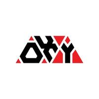 OXY triangle letter logo design with triangle shape. OXY triangle logo design monogram. OXY triangle vector logo template with red color. OXY triangular logo Simple, Elegant, and Luxurious Logo. OXY