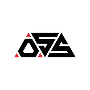 OSS triangle letter logo design with triangle shape. OSS triangle logo design monogram. OSS triangle vector logo template with red color. OSS triangular logo Simple, Elegant, and Luxurious Logo. OSS