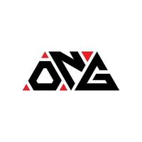 ONG triangle letter logo design with triangle shape. ONG triangle logo design monogram. ONG triangle vector logo template with red color. ONG triangular logo Simple, Elegant, and Luxurious Logo. ONG