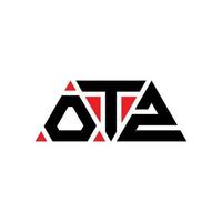 diseño de logotipo de letra triangular otz con forma de triángulo. monograma de diseño del logotipo del triángulo otz. plantilla de logotipo de vector de triángulo otz con color rojo. logotipo triangular otz logotipo simple, elegante y lujoso. otz