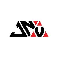 jnv diseño de logotipo de letra triangular con forma de triángulo. monograma de diseño del logotipo del triángulo jnv. plantilla de logotipo de vector de triángulo jnv con color rojo. logotipo triangular jnv logotipo simple, elegante y lujoso. jnv