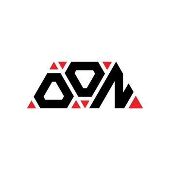 OON triangle letter logo design with triangle shape. OON triangle logo design monogram. OON triangle vector logo template with red color. OON triangular logo Simple, Elegant, and Luxurious Logo. OON