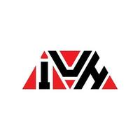 IUH triangle letter logo design with triangle shape. IUH triangle logo design monogram. IUH triangle vector logo template with red color. IUH triangular logo Simple, Elegant, and Luxurious Logo. IUH