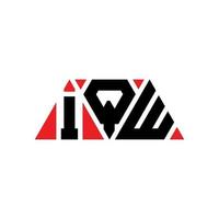 IQW triangle letter logo design with triangle shape. IQW triangle logo design monogram. IQW triangle vector logo template with red color. IQW triangular logo Simple, Elegant, and Luxurious Logo. IQW