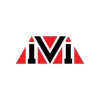 IVI triangle letter logo design with triangle shape. IVI triangle logo design monogram. IVI triangle vector logo template with red color. IVI triangular logo Simple, Elegant, and Luxurious Logo. IVI