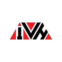 IVH triangle letter logo design with triangle shape. IVH triangle logo design monogram. IVH triangle vector logo template with red color. IVH triangular logo Simple, Elegant, and Luxurious Logo. IVH
