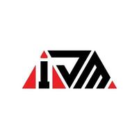 Diseño de logotipo de letra triangular ijm con forma de triángulo. monograma de diseño del logotipo del triángulo ijm. plantilla de logotipo de vector de triángulo ijm con color rojo. logotipo triangular ijm logotipo simple, elegante y lujoso. yo