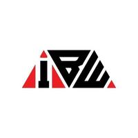 Diseño de logotipo de letra triangular ibw con forma de triángulo. monograma de diseño del logotipo del triángulo ibw. plantilla de logotipo de vector de triángulo ibw con color rojo. logotipo triangular ibw logotipo simple, elegante y lujoso. ibw