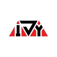 IJY triangle letter logo design with triangle shape. IJY triangle logo design monogram. IJY triangle vector logo template with red color. IJY triangular logo Simple, Elegant, and Luxurious Logo. IJY